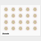 CRAZY QUILT Kleine Ronde Adres Envelop Afdichtinge Sticker (Vel)