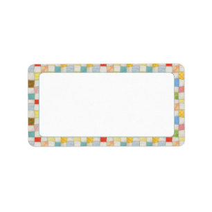 CRAZY QUILT-labels van 1,25 x 2,375 inch Etiket