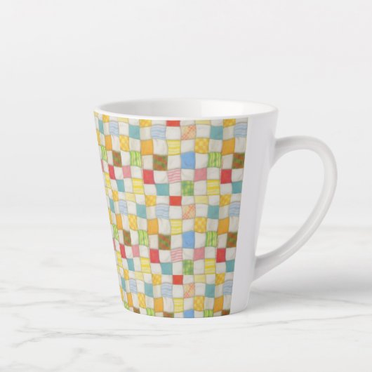 CRAZY QUILT Latte mokkop Mok (Rechts)