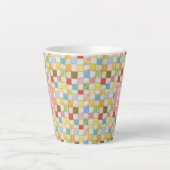 CRAZY QUILT Latte Mokkop + Tekst / Roze Mok (Voorkant)