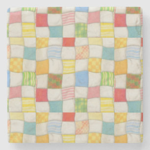 CRAZY QUILT Marble Stone Onderzetter