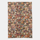 Crazy Quilt met Dieren Theedoek (Verticaal)