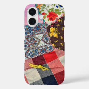 Crazy Quilt met garenknoop iPhone 16 Hoesje