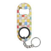 CRAZY QUILT Mini Flessenopener met Sleutelhanger (Achterkant)