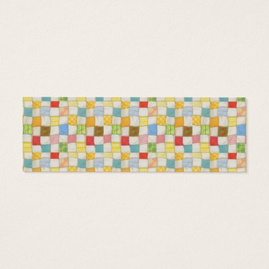 CRAZY QUILT Mini Visitekaartje (Achterkant)