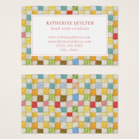 CRAZY QUILT Oceana 3.54x2.165 Visitekaartje (Voorkant /achterkant)