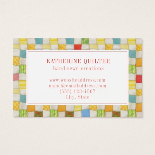 CRAZY QUILT Oceana 3.54x2.165 Visitekaartje (Voorkant)