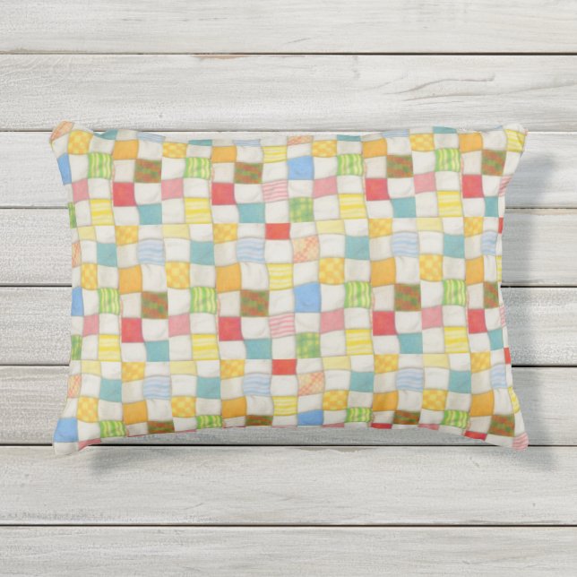 CRAZY QUILT Outdoor Kussen (Voorkant)