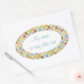 CRAZY QUILT Ovaal Mat Stickers (Envelop)