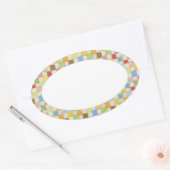CRAZY QUILT Ovaal Mat Stickers (Envelop)