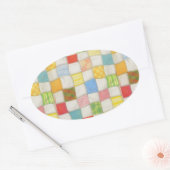 CRAZY QUILT Ovale Stickers (Envelop)