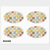 CRAZY QUILT Ovale Stickers (Vel)