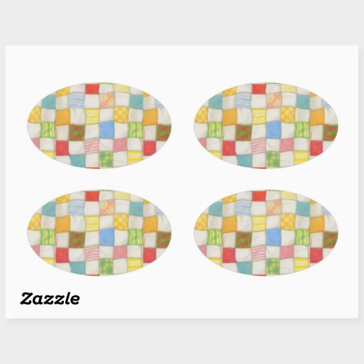 CRAZY QUILT Ovale Stickers (Vel)