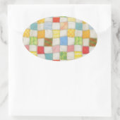 CRAZY QUILT Ovale Stickers (Tas)