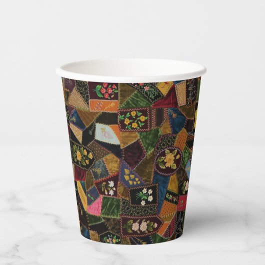 Crazy Quilt Papieren Bekers (Voorkant)
