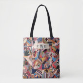 Crazy Quilt Patchwork-Look Custom Tote Bag (Voorkant)