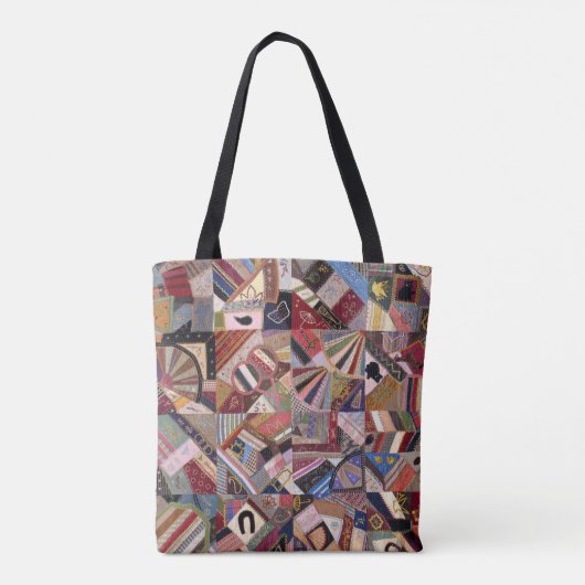 Crazy Quilt Patchwork-Look Custom Tote Bag (Achterkant)