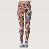Crazy Quilt Patchwork-look Leggings (Voorkant)