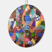 Crazy Quilt Patchwork Quilt Abstract Art Geometric Keramisch Ornament (Links)