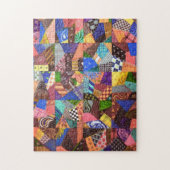Crazy Quilt Patchwork Quilt Abstract Art Geometric Legpuzzel (Verticaal)