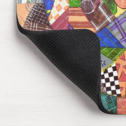 Crazy Quilt Patchwork Quilt Abstract Art Geometric Muismat (Hoek)