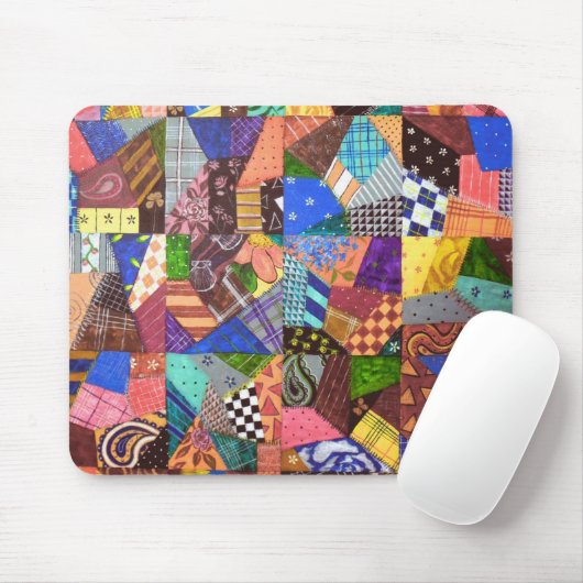 Crazy Quilt Patchwork Quilt Abstract Art Geometric Muismat (Met muis)