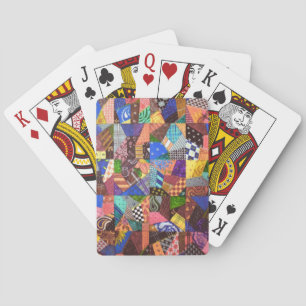 Crazy Quilt Patchwork Quilt Abstract Art Geometric Speelkaarten
