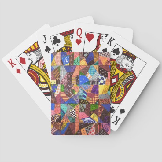 Crazy Quilt Patchwork Quilt Abstract Art Geometric Speelkaarten (Achterkant)