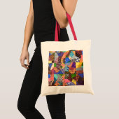 Crazy Quilt Patchwork Quilt Abstract Art Geometric Tote Bag (Voorkant (product))