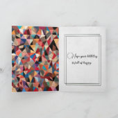 Crazy Quilt Patroon en Naald Verjaardag  Kaart (Binnen)