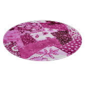 Crazy Quilt Patroon Roze Witte Bloemen Patchwork Snijplank (Hoek)