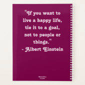 Crazy Quilt Patroon Roze Witte Bloemen Planner (Achterkant)