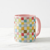 CRAZY QUILT Pink Combo Mok (Voorkant rechts)