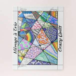 Crazy Quilt Puzzel met kunst van Menage a Trio