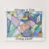Crazy Quilt Puzzel met kunst van Menage a Trio (Horizontaal)
