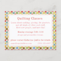 CRAZY QUILT "Quiltlesssen" Ansichtkaart / Bedrijfs