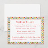 CRAZY QUILT "Quiltlesssen" Briefkaart / Bedrijfska (Voorkant / Achterkant)