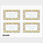 CRAZY QUILT Rechthoek "Hand Made" Stickers (Vel)