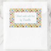 CRAZY QUILT Rechthoek "Hand Made" Stickers (Tas)