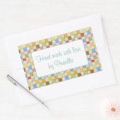 CRAZY QUILT Rechthoek "Hand Made" Stickers (Envelop)