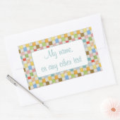 CRAZY QUILT Rechthoekige Matte Stickers (Envelop)