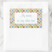 CRAZY QUILT Rechthoekige Matte Stickers (Tas)