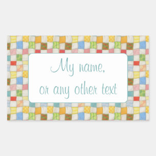 CRAZY QUILT Rechthoekige Matte Stickers