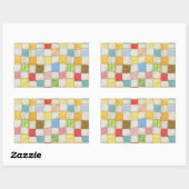 CRAZY QUILT Rechthoekige Stickers (Vel)