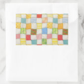 CRAZY QUILT Rechthoekige Stickers (Tas)