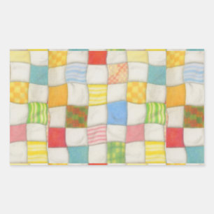 CRAZY QUILT Rechthoekige Stickers
