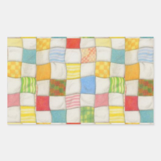 CRAZY QUILT Rechthoekige Stickers (Voorkant)