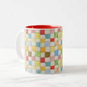 CRAZY QUILT RODE TWEETONIGE MOK (Voorkant links)