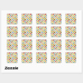 CRAZY QUILT Small Square Stickers (Vel)