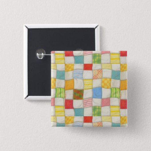 CRAZY QUILT Square Button (Voorkant /achterkant)